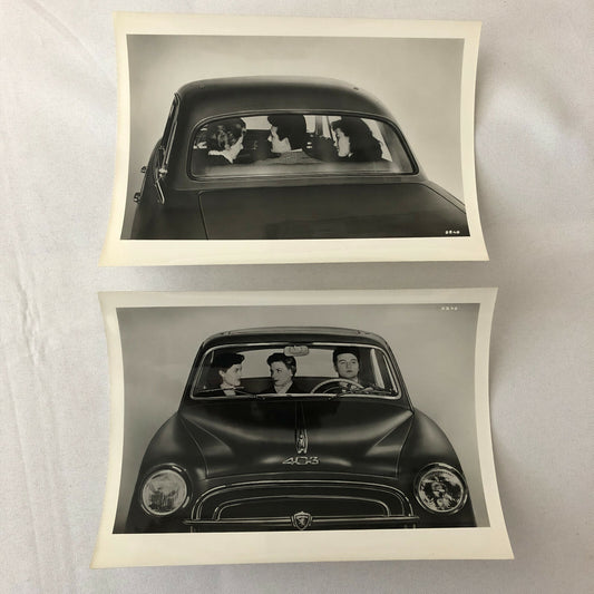 Vintage Peugeot 403 Car Photo Automobile Photograph Lot of 2 Prints