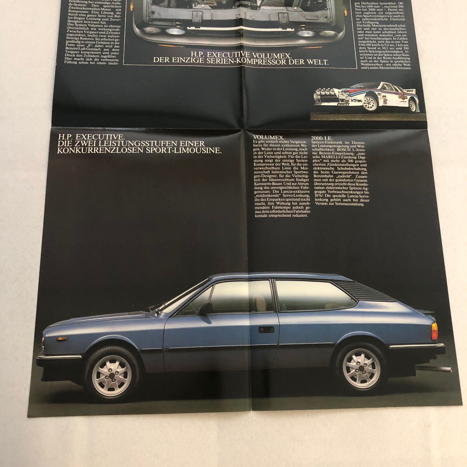 Lancia Beta HP Executive Car Sales Brochure Catalog German Text