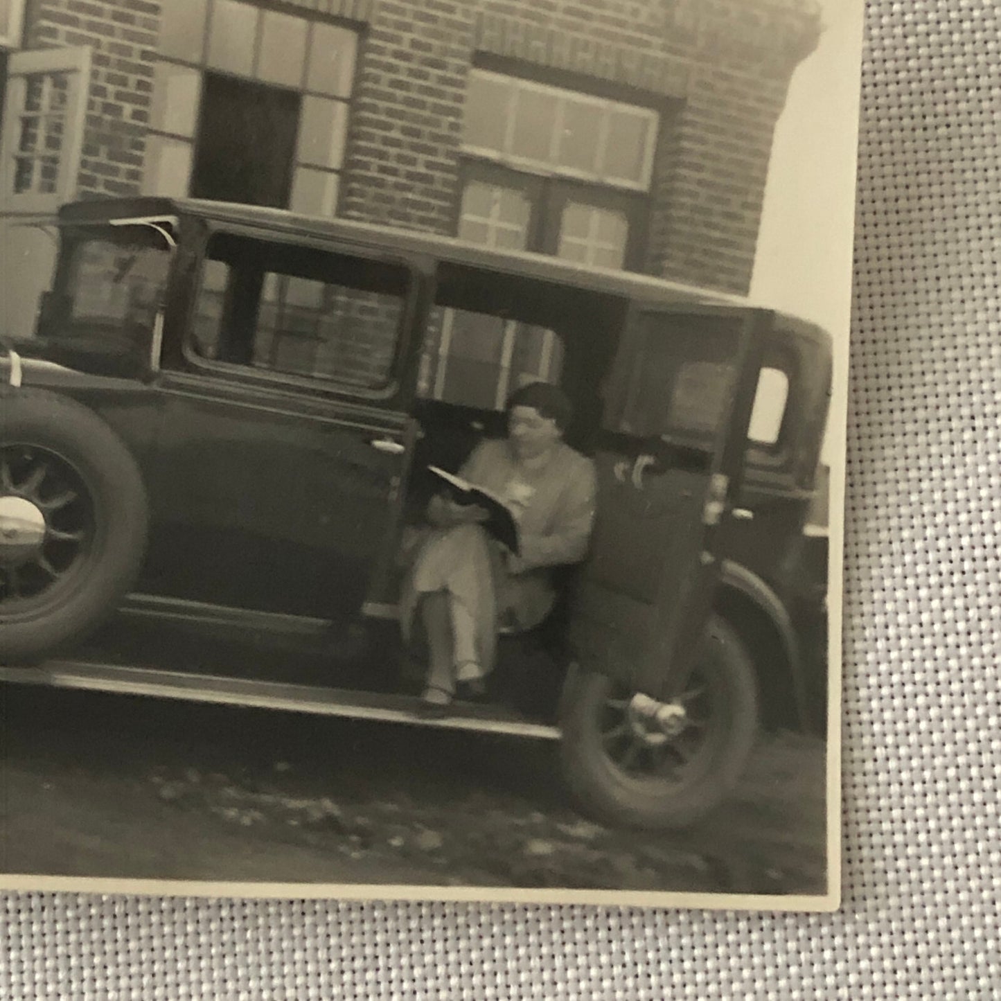 Vintage Woman with Car Automobile Photo Photograph Snapshot AL22SM2