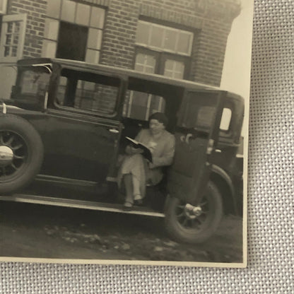 Vintage Woman with Car Automobile Photo Photograph Snapshot AL22SM2