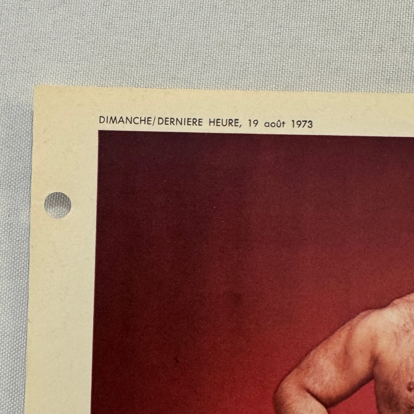 Vintage Wrestling Print Insert Maurice Mad Dog Vachon 1973