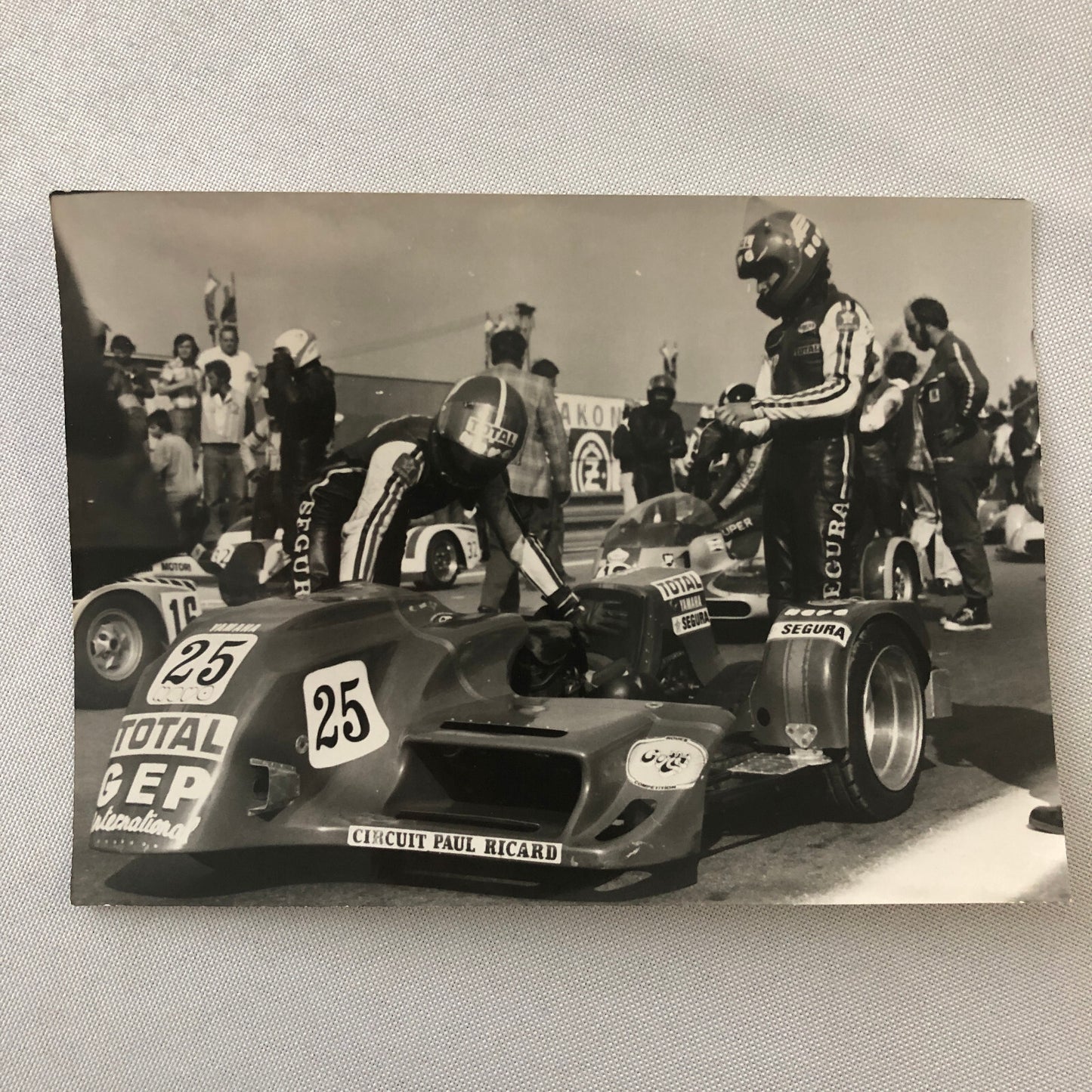 Vintage Motorcycle Sidecar Racing Photo photograph Germany Side Car