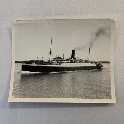Cunard White Star Line SS RMS Alaunia Ship Boat Press Photo Photograph 1925