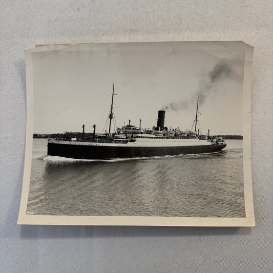 Cunard White Star Line SS RMS Alaunia Ship Boat Press Photo Photograph 1925