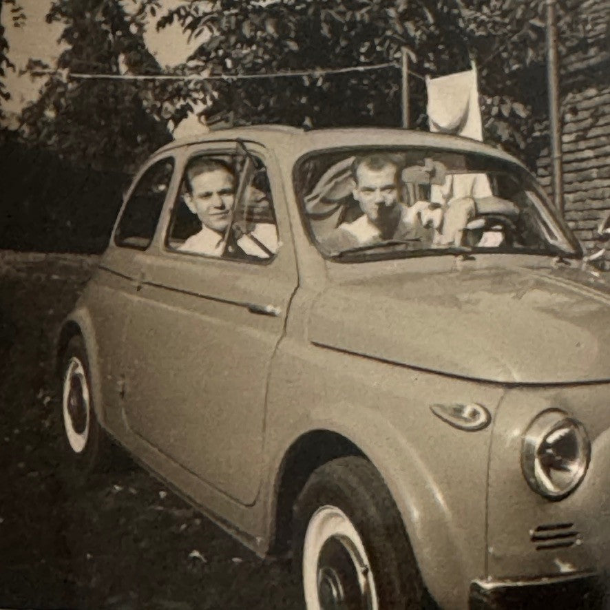 Vintage Fiat 500 Car Photo Photograph Print Snapshot