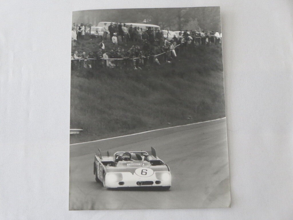 1972 Nurburgring Racing Photograph Photo De Adamich Alfa Romeo 33 TT3 Car 