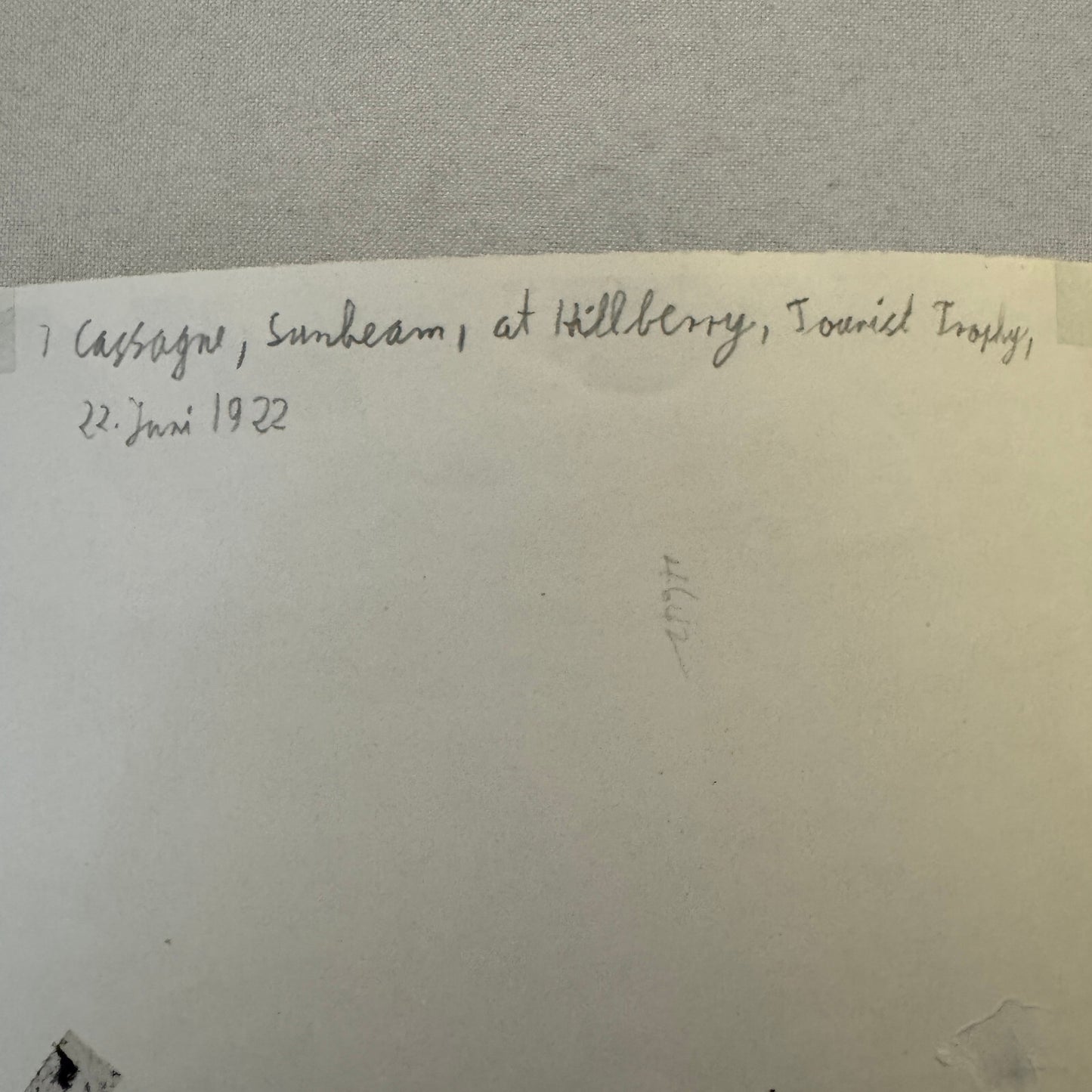 1922 Tourist Trophy TT Race Racing Photo Photograph Vintage Sunbeam Car