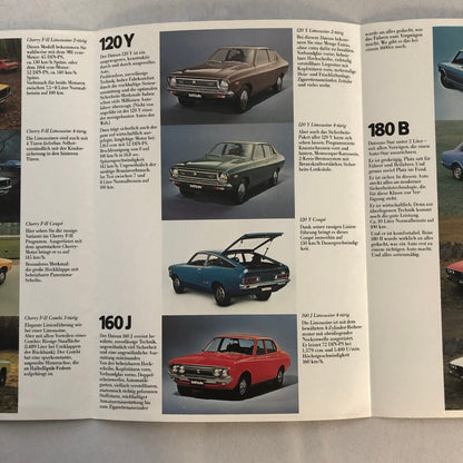1977 Nissan Car Sales Brochure GERMAN TEXT 260Z 260 Z 200 Cherry 180 160 120 +