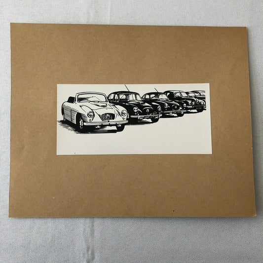 Vintage Bristol 400 - 405 Type Car Illustration Photo Photograph 1957