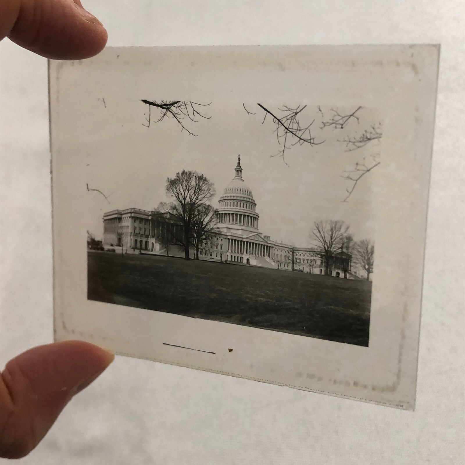 Glass Plate Lantern Slide United States Capitol Building Washington DC