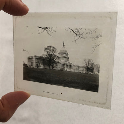 Glass Plate Lantern Slide United States Capitol Building Washington DC