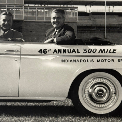 Vintage Indy 500 Racing Photo 1962 Studebaker Official Pace Car Photograph