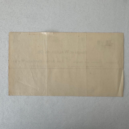 1907 Walker and Company Ann Arbor Carriage Works Receipt Letterhead Document