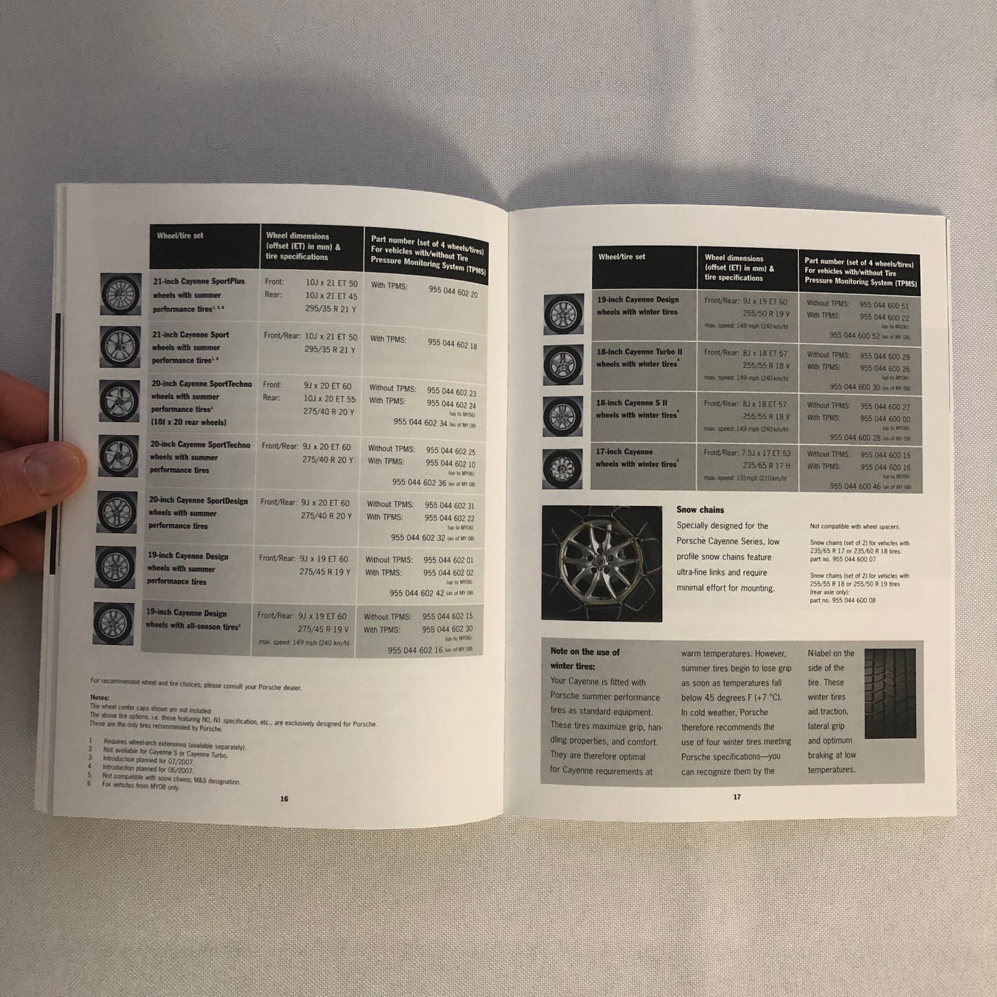 Porsche Cayenne ACCESSORIES Sales Brochure Catalog 2006 2007 Wheel Rims +