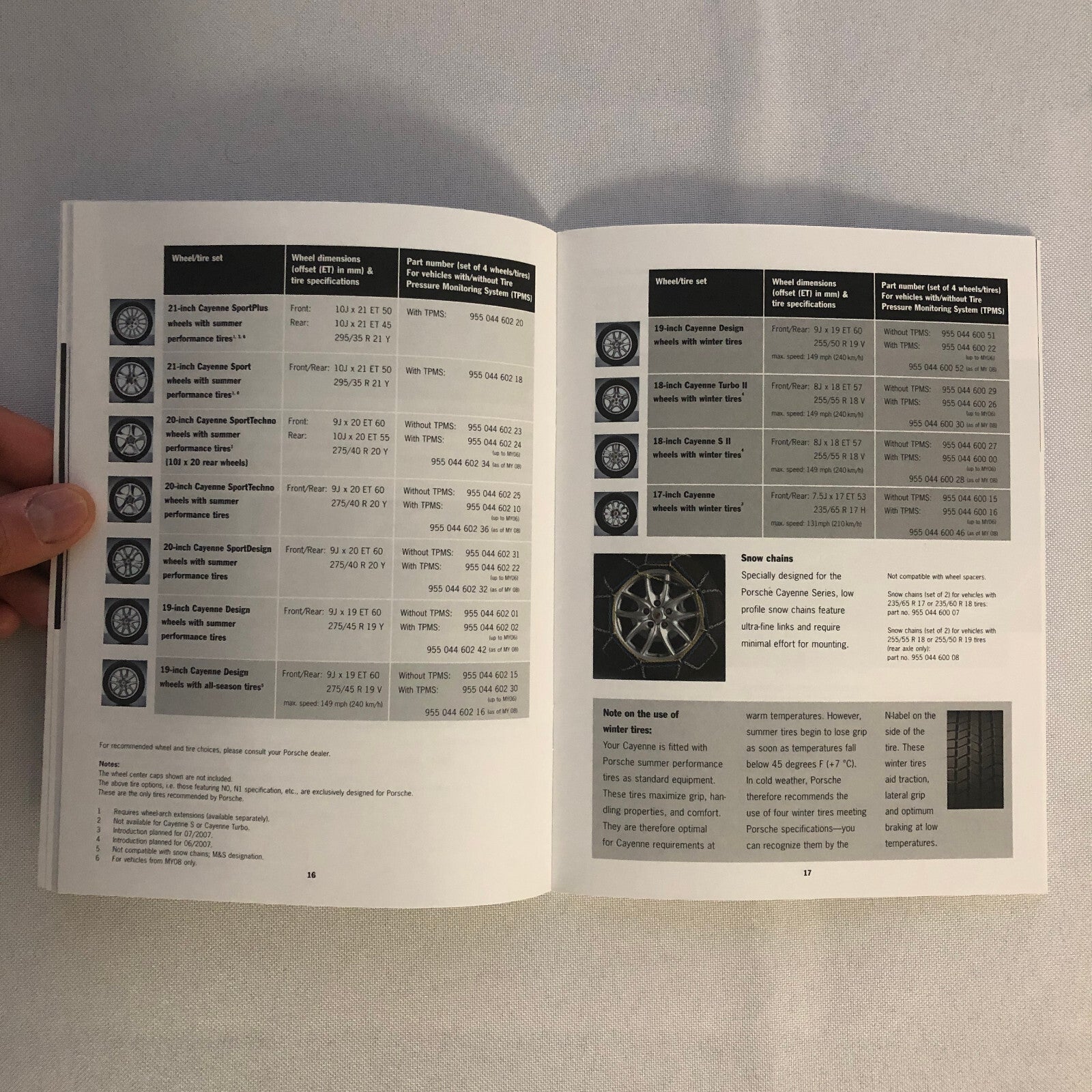 Porsche Cayenne ACCESSORIES Sales Brochure Catalog 2006 2007 Wheel Rims +