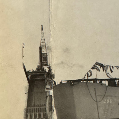 Vintage 1945 Canadian Navy Military Boat Ship Photo Photograph