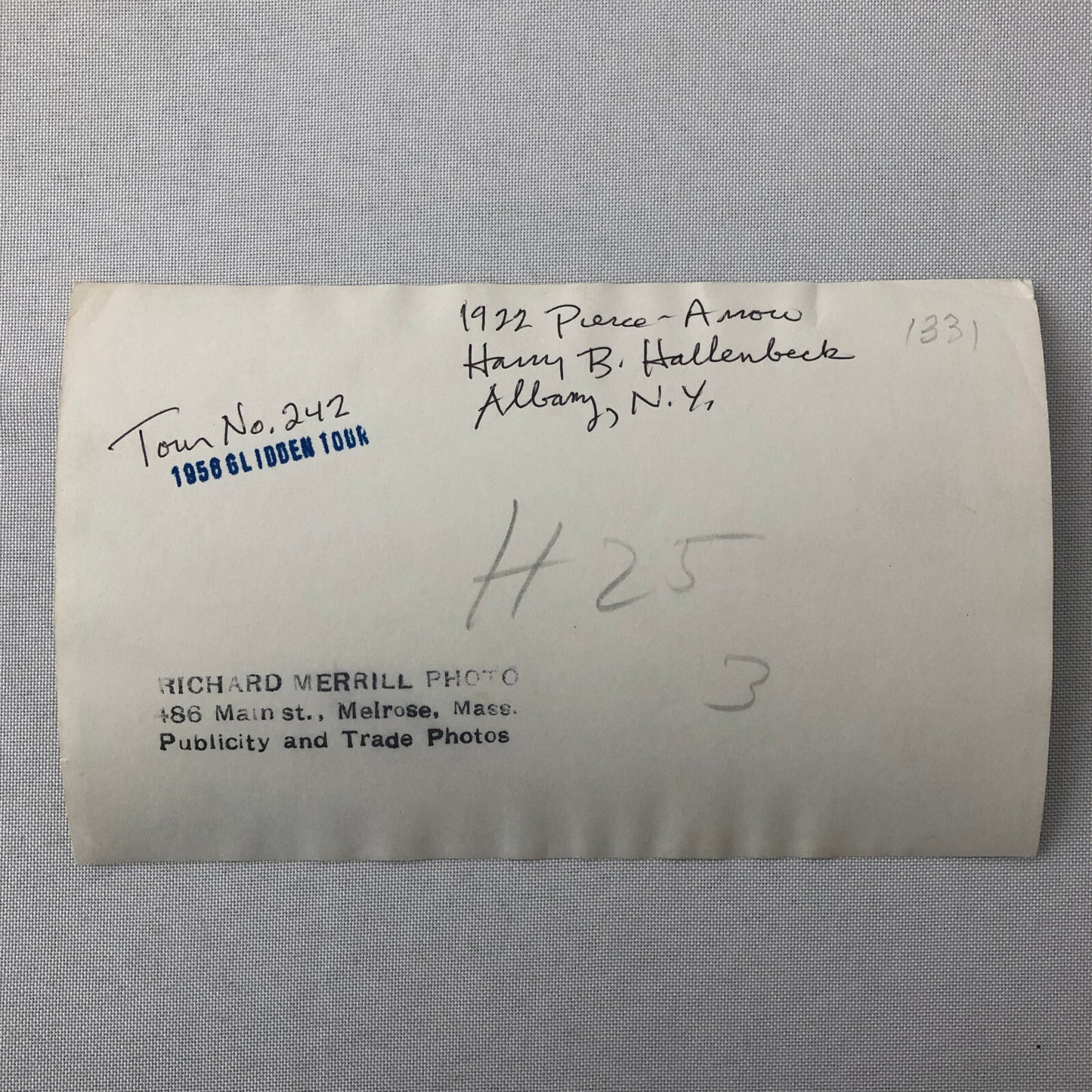 1956 Glidden Tour 1922 Pierce Arrow Car Automobile Photo Photograph Print 