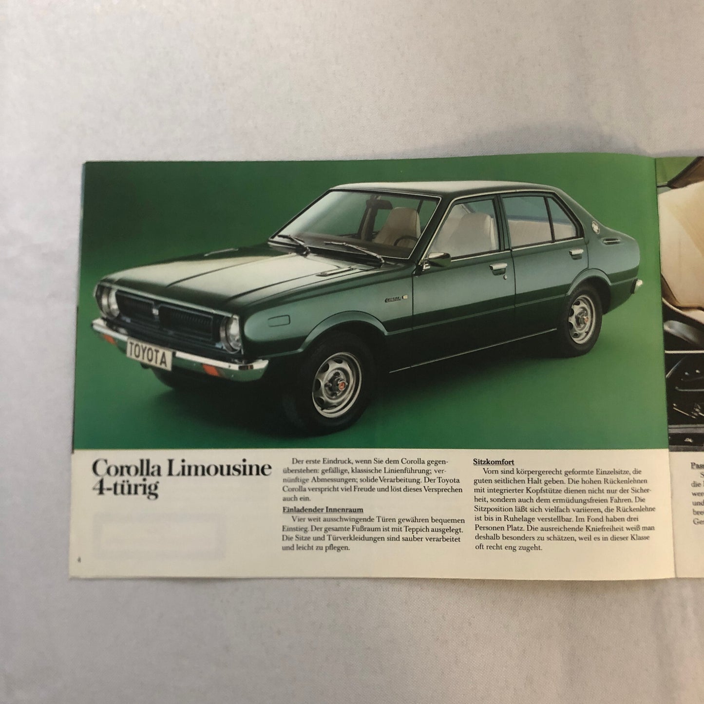 Toyota Corolla Car Sales Brochure Catalog 2 Door 4 Door Coupe Combi Wagon GERMAN