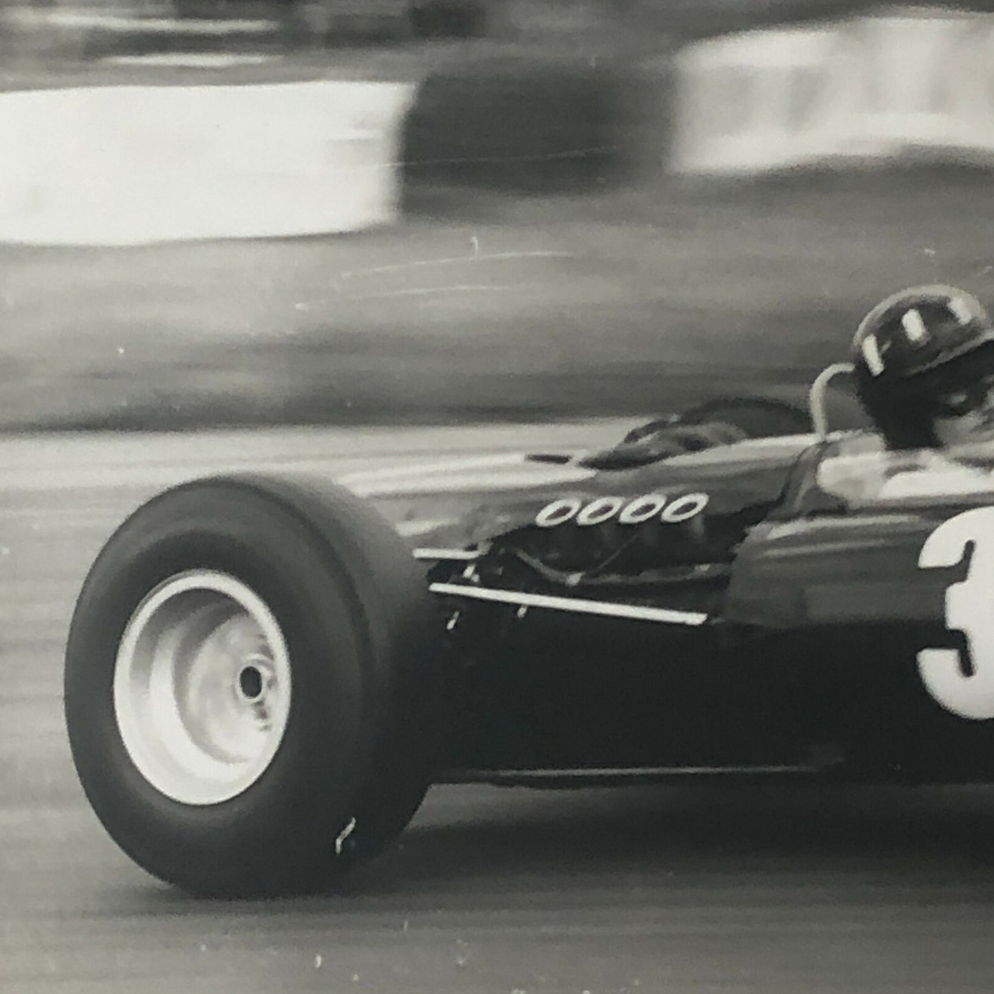 1965 Graham Hill BRM Racing Car Photo Photograph at Silverstone Track 