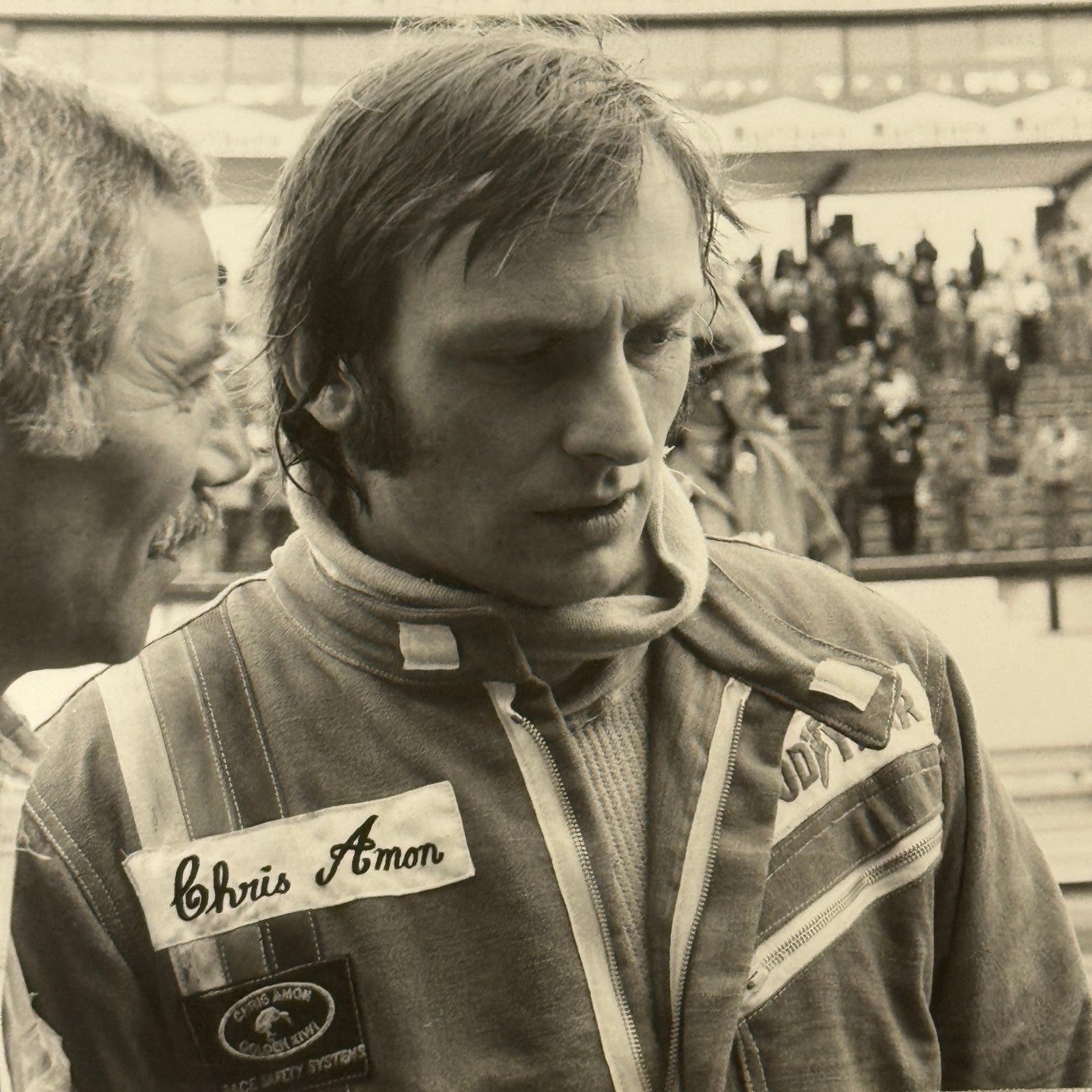 Vintage Racing Photo Chris Amon 1972 Spanish Grand Prix Race Motorsport