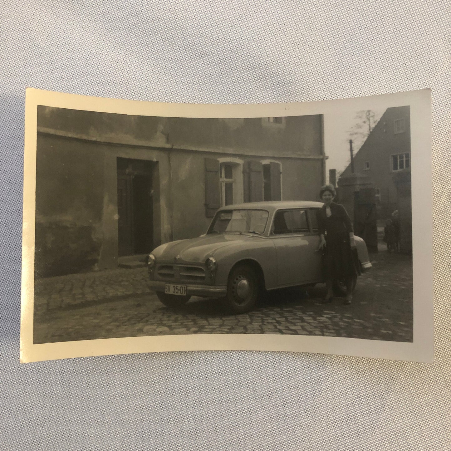 Vintage Photo Photograph Snapshot Lot of 2 Woman with Car Germany 1956 AL22SM1