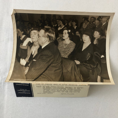 Press Photo Photograph Lot Stock Market Crash Senate Investigation 1932 Archive