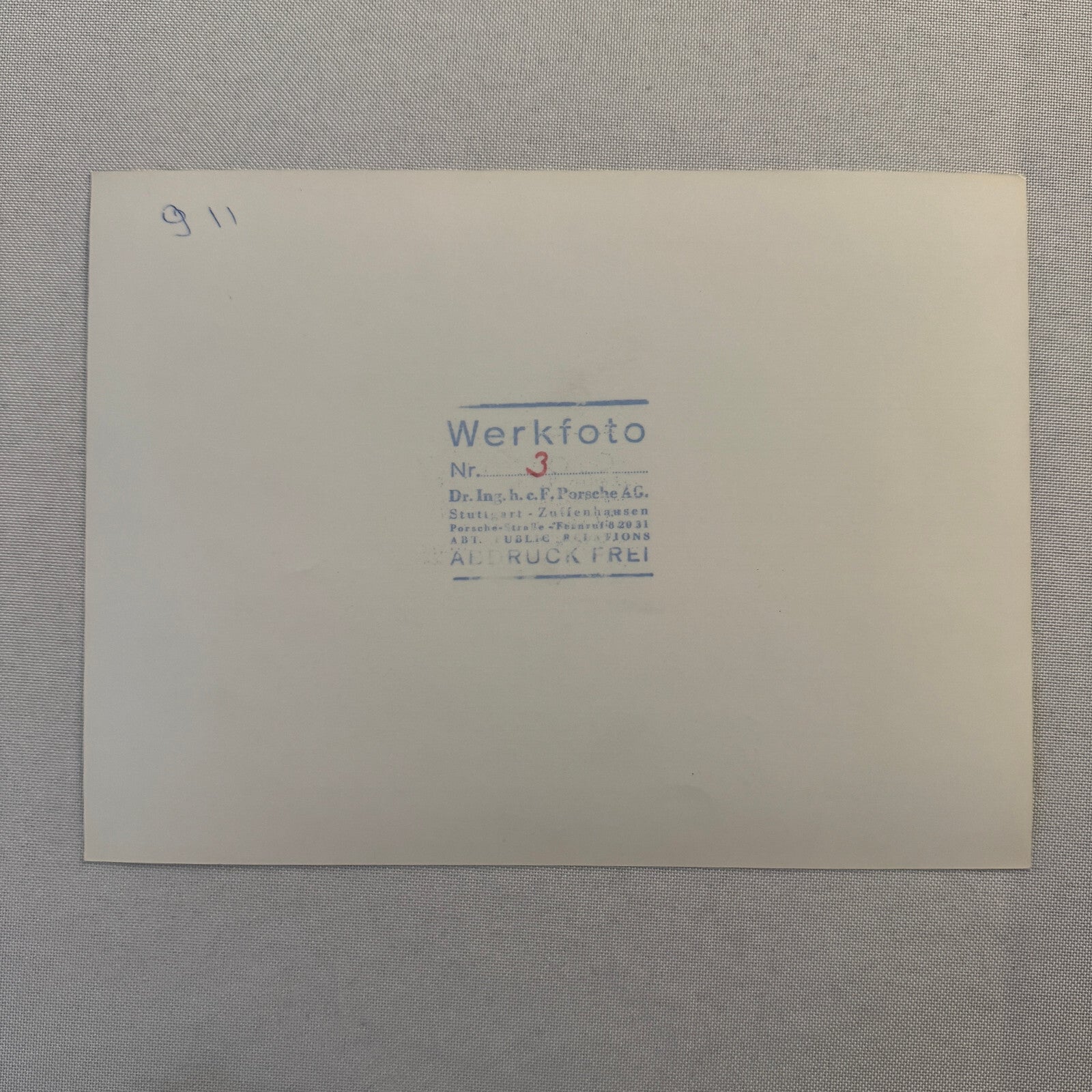Porsche 911 Turbo Car Factory Press Photo Photograph Werkfoto
