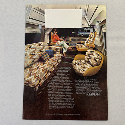 Vintage Airstream Sales Brochure RV Recreational Vehicle Camper