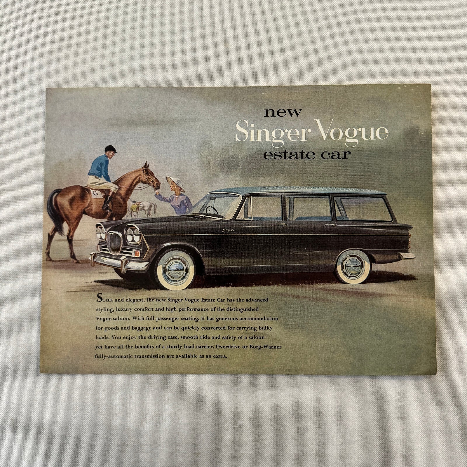 Singer Vogue Estate Car Station Wagon Sales Brochure Catalog Advertising Vintage