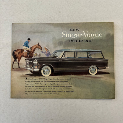 Singer Vogue Estate Car Station Wagon Sales Brochure Catalog Advertising Vintage