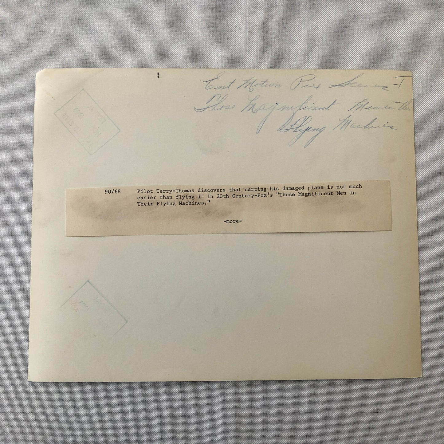 Vintage Movie Photo Photograph Those Magnificent Men in Their Flying Machines