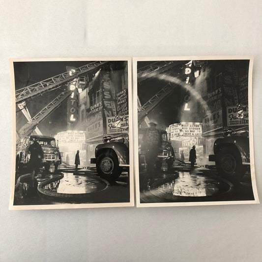 Montreal Fire Firefighting Fire Truck Vintage Press Photo Lot of 2