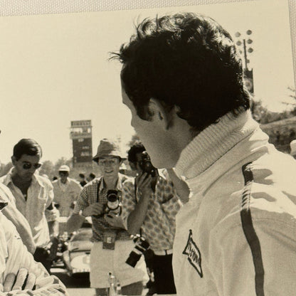 Vintage Racing Photo 1970 Italian Grand Prix Driver Clay Regazzoni Jacky Ickx