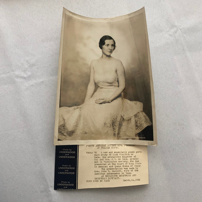 Press Photo Photograph Washington Society Woman Portrait Virginia McCabe 1932