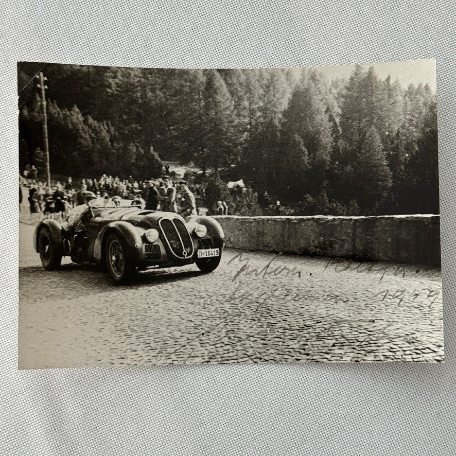 Vintage Alfa Romeo Racing Photo Hill Climb 1949 Walter P Daetwyler Photograph