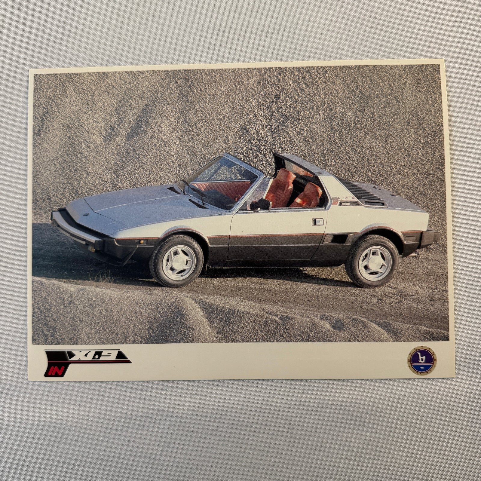 Bertone Fiat X1/9 Car Sales Sheet Brochure Advertising Fiat X19