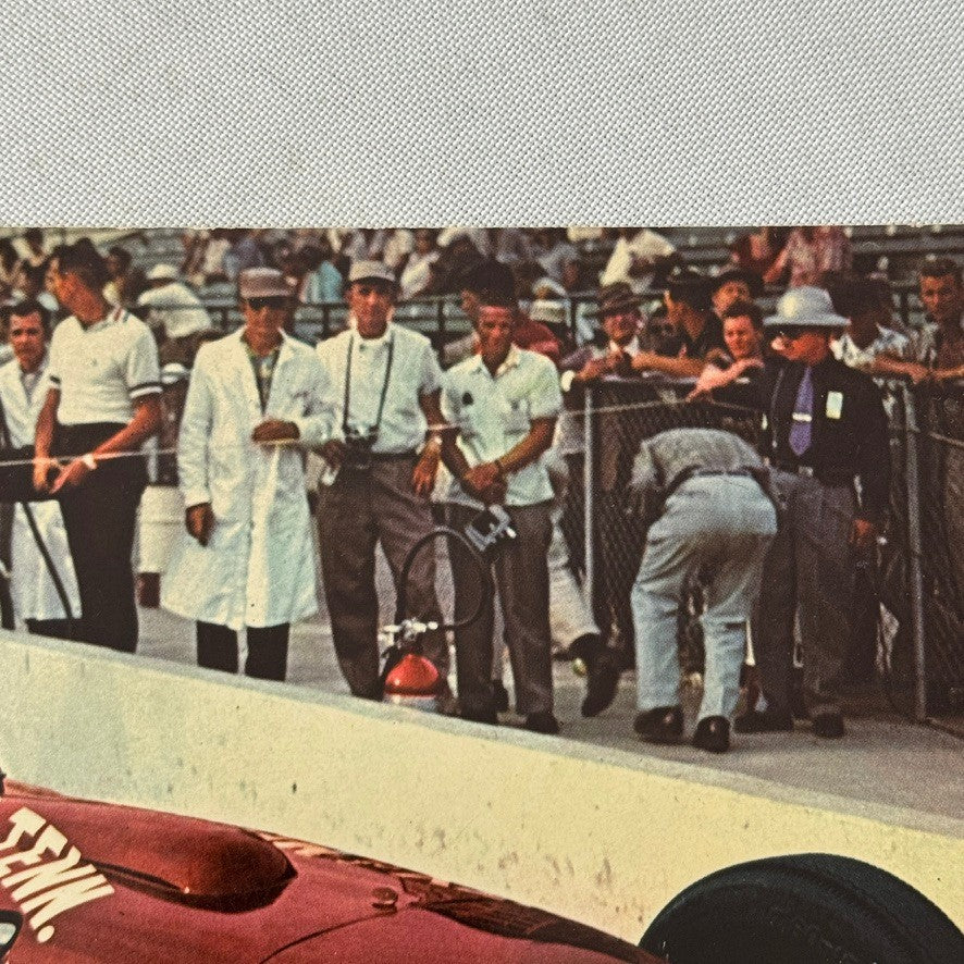 Vintage Indy Racing Postcard Fred Agbashian Motorport Driver Post Card
