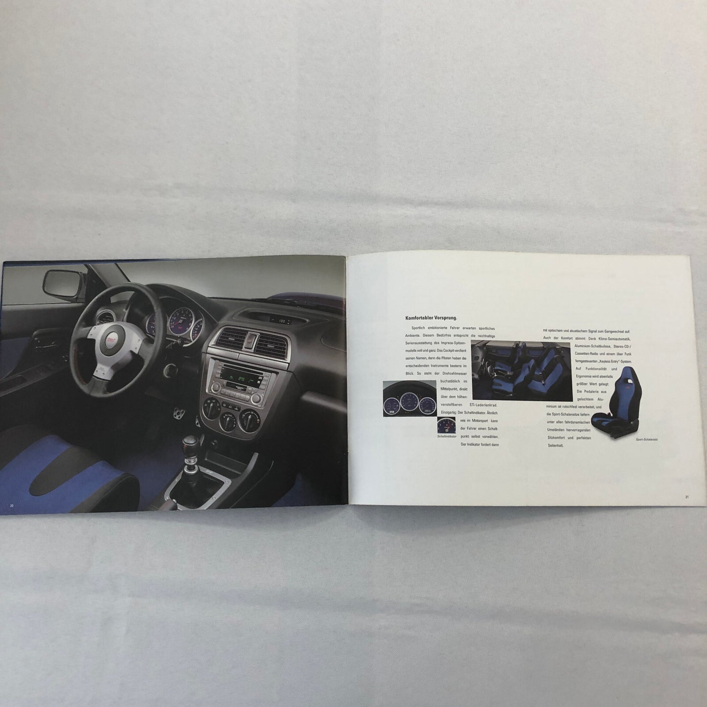 Subaru Impreza WRX STi Car Sales Brochure Catalog GERMAN TEXT European