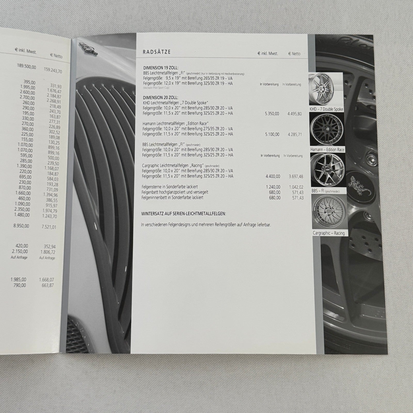 2009 Wiesmann Roadster MF5 Brochure Catalog Sports Car GERMAN Text