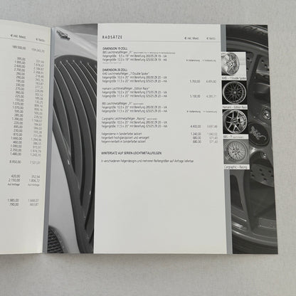 2009 Wiesmann Roadster MF5 Brochure Catalog Sports Car GERMAN Text