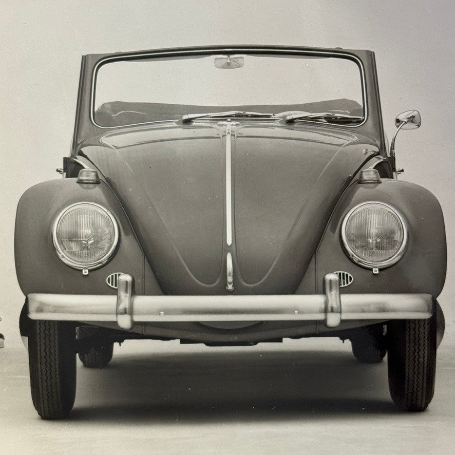 Vintage 1964 Volkswagen Beetle Convertible VW Bug Car Photo Photograph Print