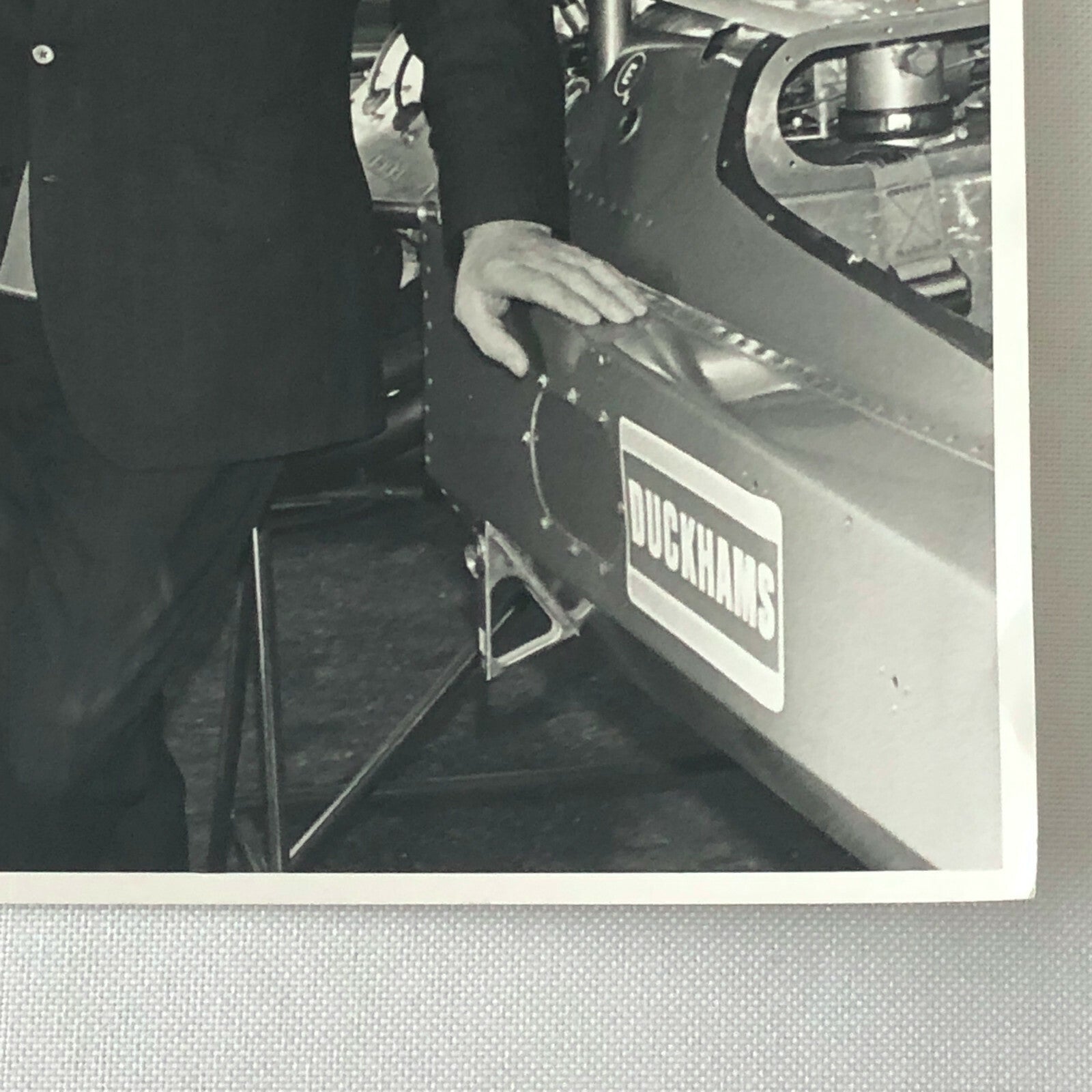 Vintage Racing Photo Photograph John Surtees Agreement with Duckhams Oil