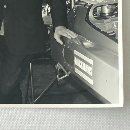 Vintage Racing Photo Photograph John Surtees Agreement with Duckhams Oil