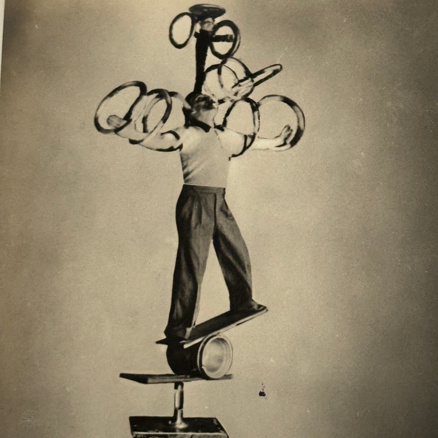 Vintage Circus Juggling Juggler Balancing Act Photo Photograph Fred Morell