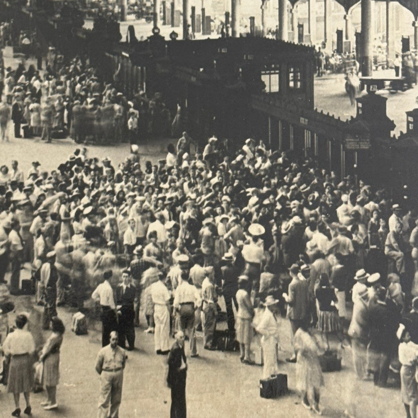 Vintage Railroad Station Photo Photograph Lot Washington DC Crowd People 5x