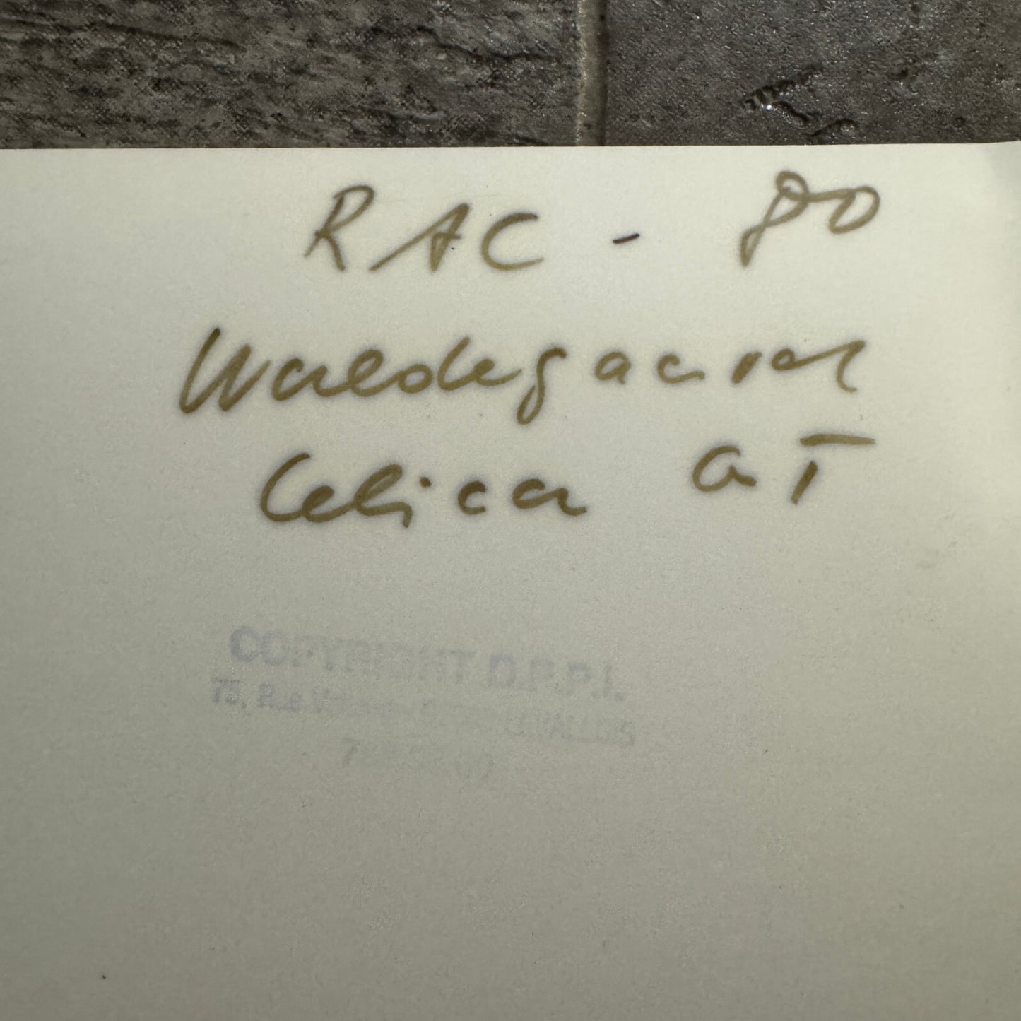 1980 RAC Rally Rallye Car Racing Photo Photograph Toyota Celica GT Vintage Car