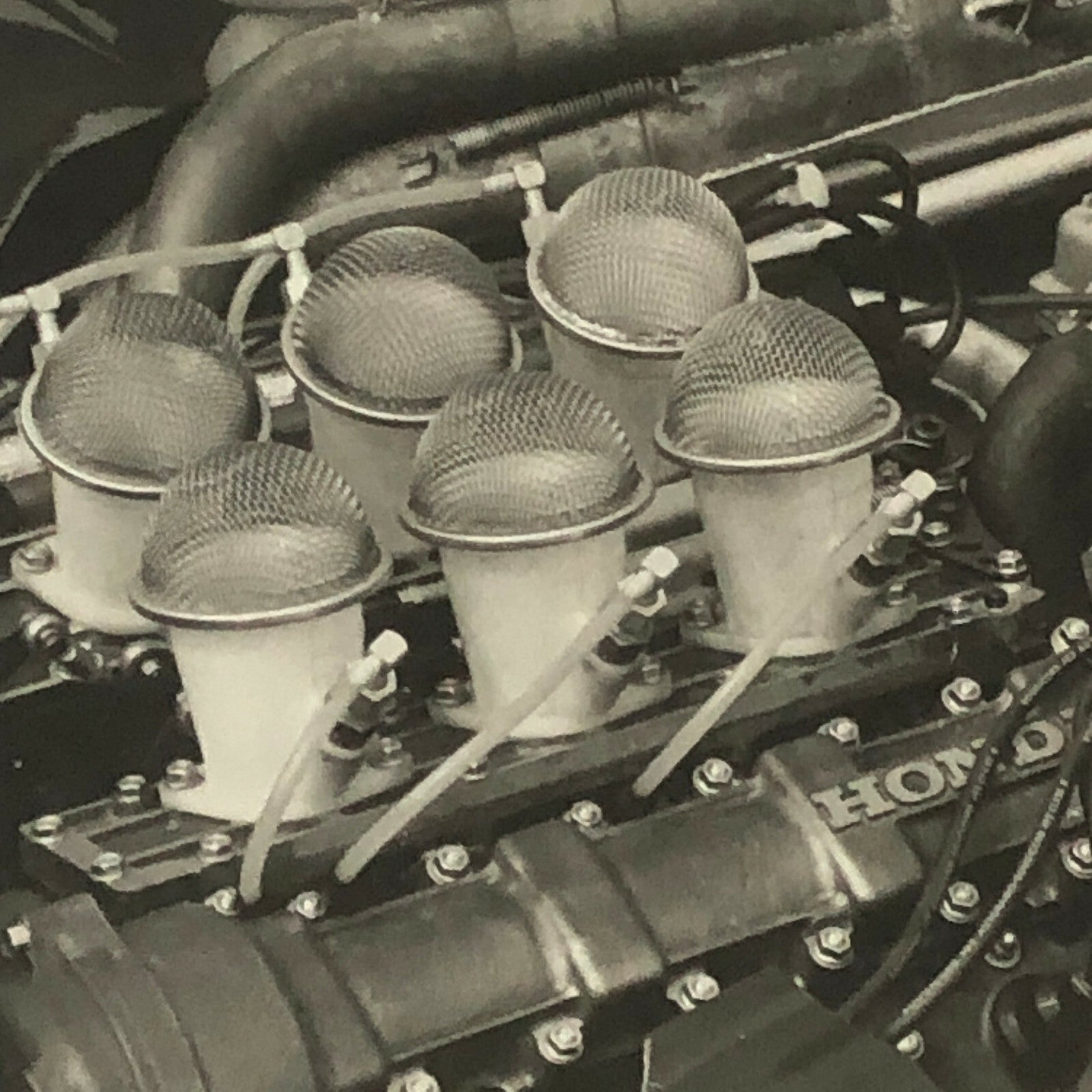Vintage Honda F2 Formula 2 Racing Car Engine Photo Photograph Print 1981 ? 