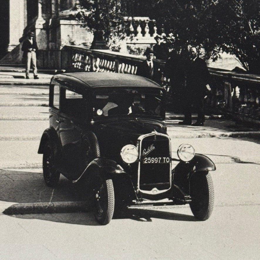Vintage Fiat 508 Balilla at Campidoglio Photo Photograph Print with Caption
