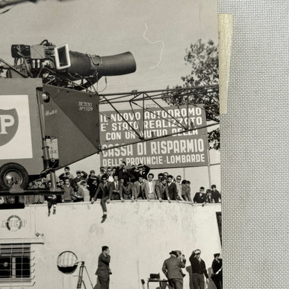 Juan Manuel Fangio in BP Helicopter At Italian Formula Junior Race Photo 1959