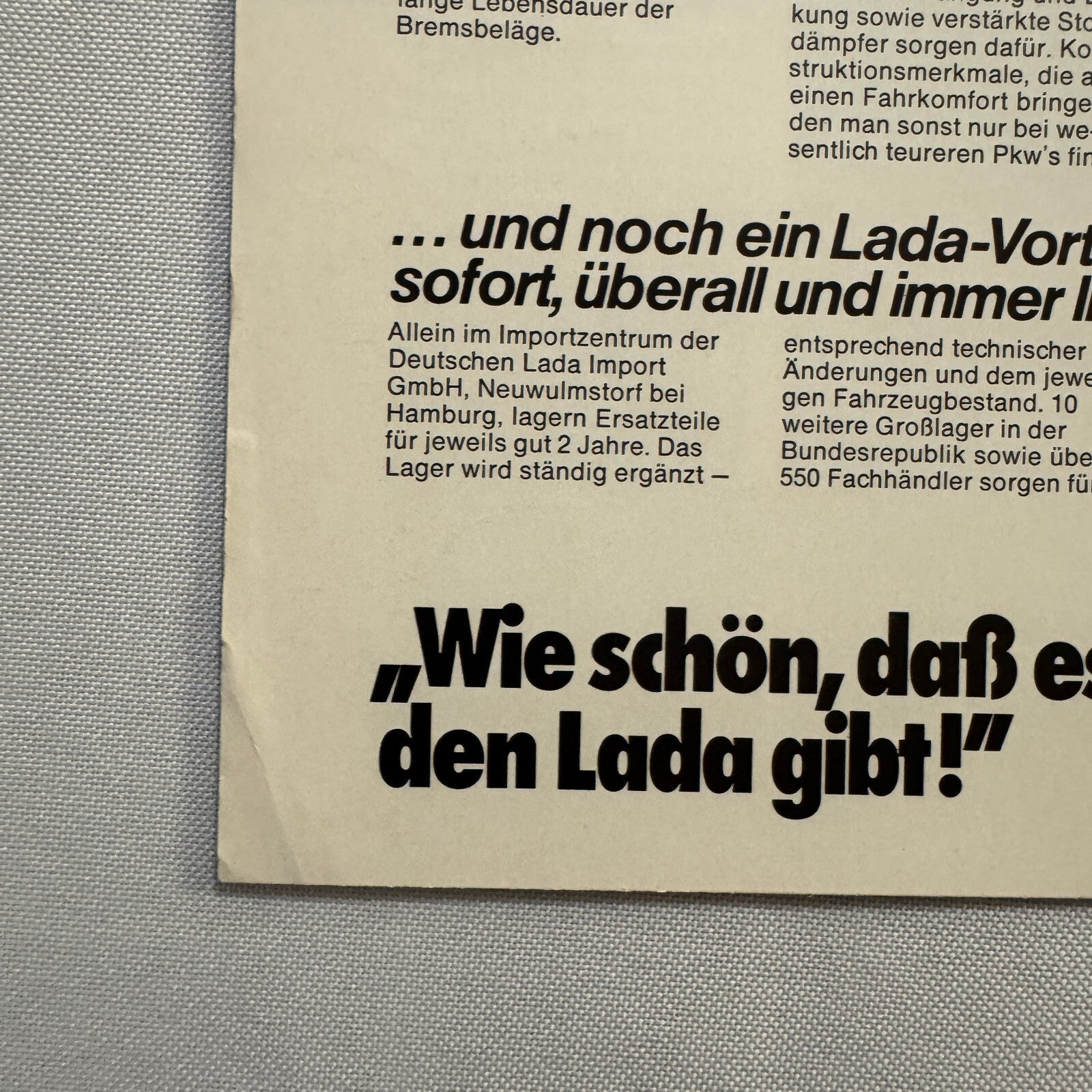 Lada 1300 Car Sales Brochure Catalog Advertising German Text European